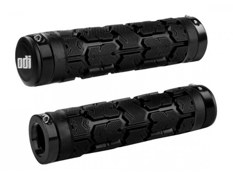 Грипсы ODI Rogue MTB Lock-On 130mm Bonus Pack Black w/Black Clamps (черные с черными замками)